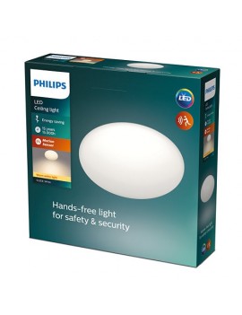 Plafón blanco Philips CL253 EC Shan redondo 12W luz cálida 2700K con sensor REF. 68053400