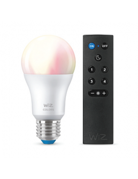 Wiz Bombilla Wifi y Bluetooth LED Regulable Colores A60 60w E27 + Wiz control remoto