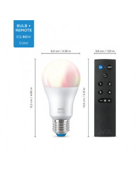 Bombilla LED inteligente A60 8W - 60W E27 2700K-6500K Wifi Wiz