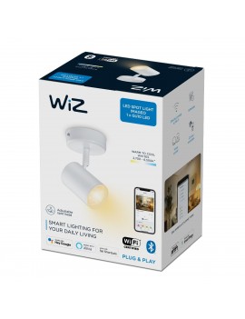 Foco inteligente Wifi y Bluetooth LED Regulable blanco 1x5W GU10, Imageo WiZ, luz blanca de cálida a fría Ref. 8719514551756