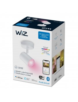 Foco inteligente Wifi y Bluetooth LED Regulable blanco 1x5W GU10, Imageo WiZ, luz blanca y de colores Ref. 8719514551879