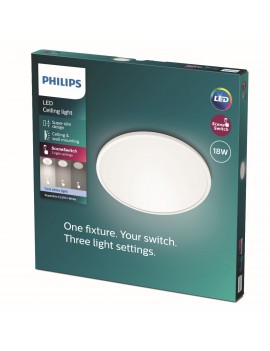 Plafón blanco extrafino Philips CL550 SS redondo 18W luz neutra 4000K REF. 68099200