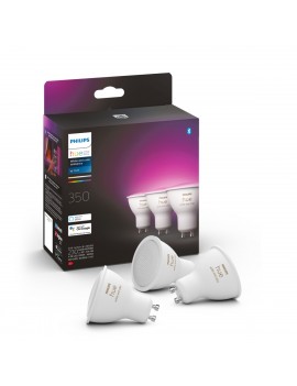 Philips Hue Pack de 2 Bombillas Inteligentes LED GU10 Luz Blanca y Color con Bluetooth Compatible con Alexa y Google Home 