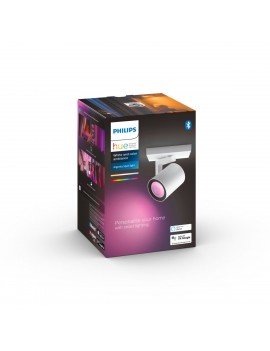 Foco Inteligente LED, blanco, GU10, 5.7 W, Philips Hue Bluetooth Argenta, luz blanca y de colores