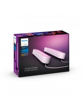 2 Barras de luz inteligentes blancas LED (con alimentador), Philips Hue Play, luz blanca y de color Ref. 7820231P7