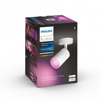 Foco Inteligente LED GU10, 5.7 W, Philips Hue Bluetooth Fugato, luz blanca y de colores