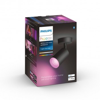 Foco Inteligente LED GU10, 5.7 W, Philips Hue Bluetooth Fugato, luz blanca y color