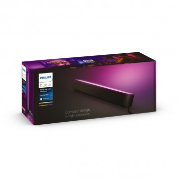 Barra de luz inteligente LED negra (extensión para kit inicio), Philips Hue Play, luz blanca y de color Ref. 7820330P7