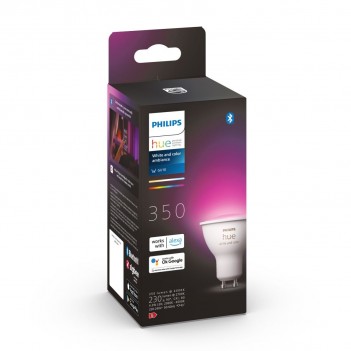 Bombilla inteligente LED GU10 Philips Hue Bluetooth, luz blanca y de colores Ref. 8719514339880