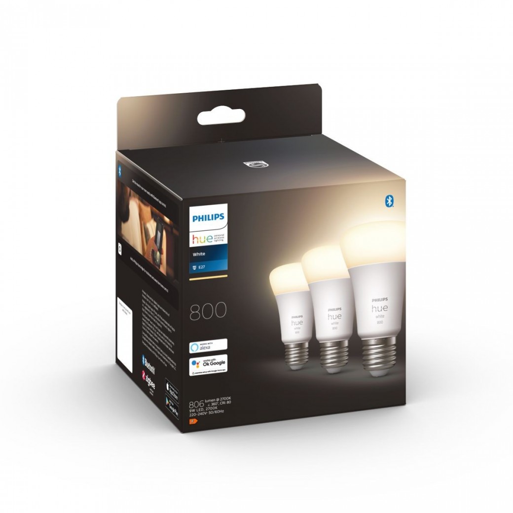 Kit de 3 bombillas inteligentes - Philips Hue LED E27 